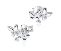 Butterfly Silver Ear Stud STS-3381